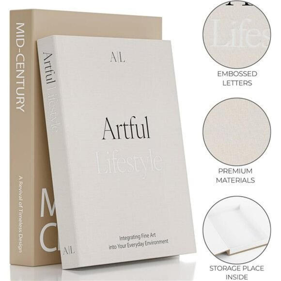 Decorative faux books set coffee table storage boxes bookshelf home decor - Picture 6 of 8